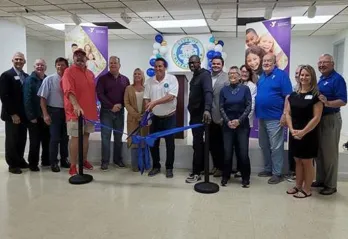 YMCA of the Suncoast staff and City of Crystal River representatives cut the ribbon at the official opening of the Crystal River YMCA Community Engagement Center.