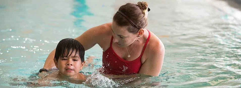 Private swimming lessons at the YMCA