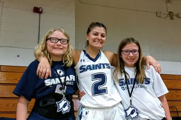 Jayde Doucette in volleyball jersery.