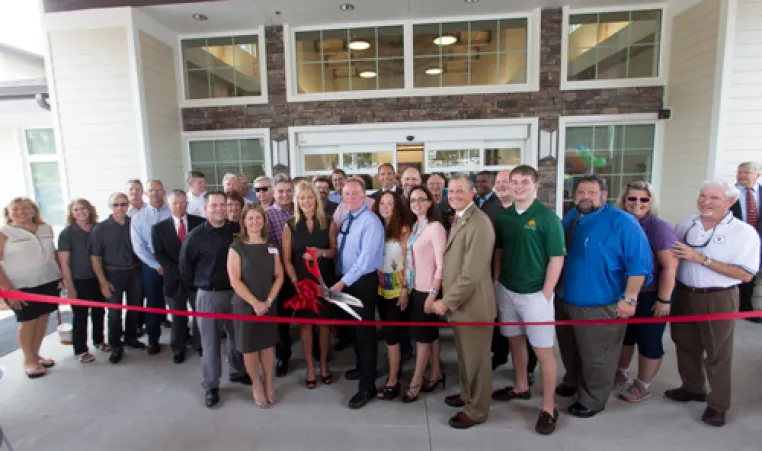 group of YMCA staff and supporters at Citrus YMCA ribbon cutting