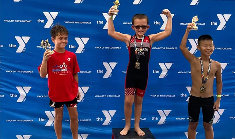 Triathlon YMCA kids Greater Palm Harbor.