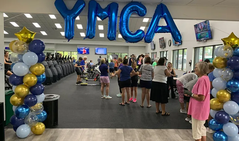 Hernando County YMCA newly enhanced wellness floor. 