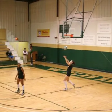 Lisa Warren playing Basketball.