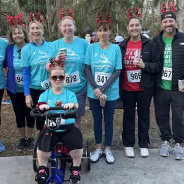 John Geigle YMCA Reindeer Run participants.
