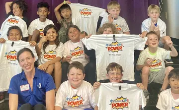 Dr. Janus with our Kids Power Program.