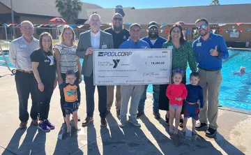 YMCA Poolcorp Donation for drowning prevention.